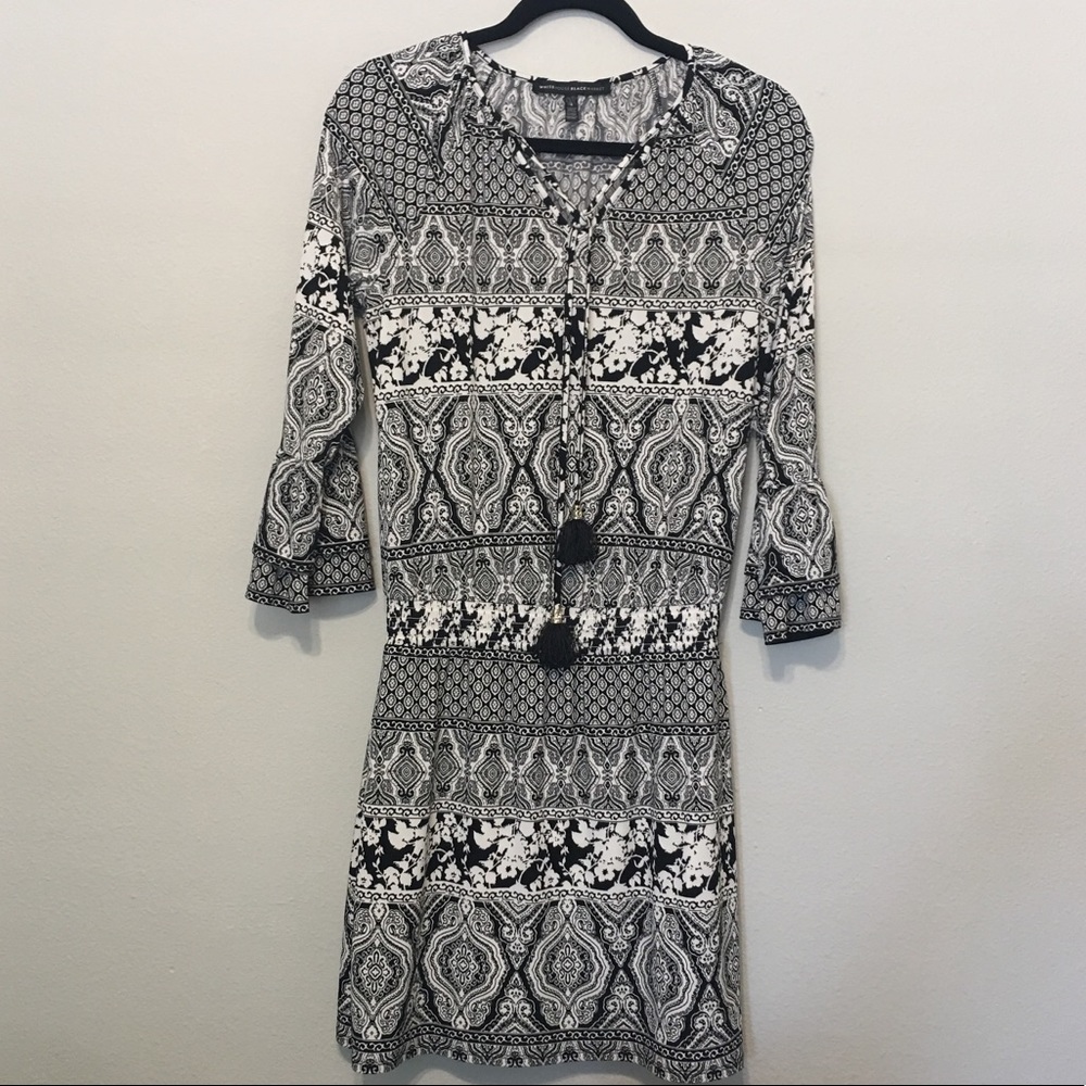 White House Black Market mid dress, patterned look